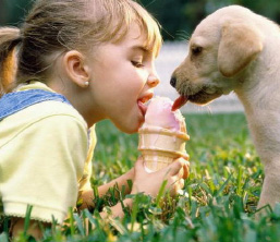 cucciolo di cane e famiglia con dei bimbi